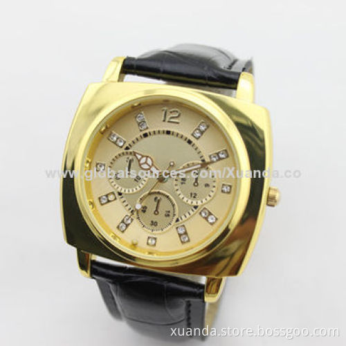 Fashion watch for men, suitable for gift, good-quality leather